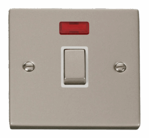Click Scolmore - Click Deco 20A 1 Gang Dp Ingot Switch Neon White (VPPN723WH)
