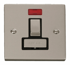 Click Scolmore - Click Deco 13A Fused Ingot Switched Connection Unit With Neon Black (VPPN752BK)