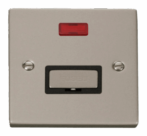 Click Scolmore - Click Deco 13A Fused Ingot Connection Unit With Neon Black (VPPN753BK)