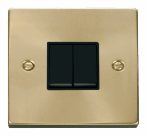 Click Scolmore - Click Deco 2 Gang 2 Way 10Ax Switch Black (VPSB012BK)