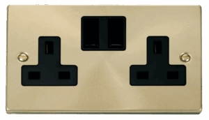 Click Scolmore - Click Deco 2 Gang 13A Dp Switched Socket Outlet Black (VPSB036BK)