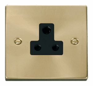 Click Scolmore - Click Deco 5A Round Pin Socket Outlet Black (VPSB038BK)