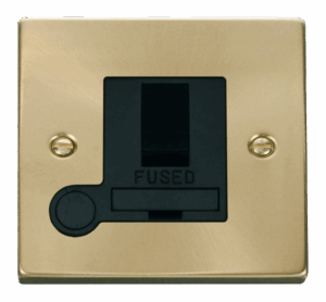 Click Scolmore - Click Deco 13A Fused Switched Connection Unit With Flex Outlet Black (VPSB051BK)