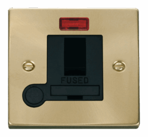 Click Scolmore - Click Deco 13A Fused Switched Connection Unit With Flex Outlet & Neon Black (VPSB052BK)