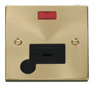 Click Scolmore - Click Deco 13A Fused Connection Unit With Flex Outlet & Neon Black (VPSB053BK)