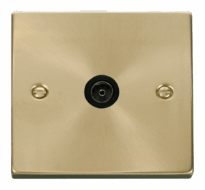 Click Scolmore - Click Deco Single Coaxial Socket Outlet Black (VPSB065BK)