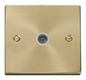 Click Scolmore - Click Deco Single Coaxial Socket Outlet White (VPSB065WH)