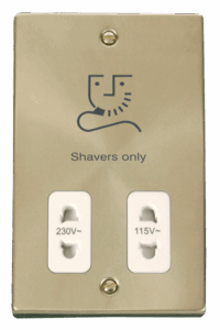Click Scolmore - Click Deco Dual Voltage Shaver Socket Outlet 115/230V White (VPSB100WH)