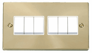 Click Scolmore - Click Deco 6 Gang 2 Way 10Ax Switch White (VPSB105WH)