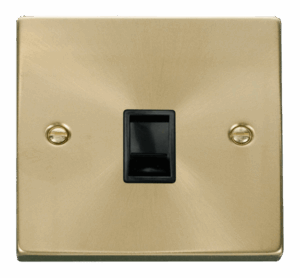 Click Scolmore - Click Deco Single Rj11 Socket (Ireland/Usa) Black (VPSB115BK)