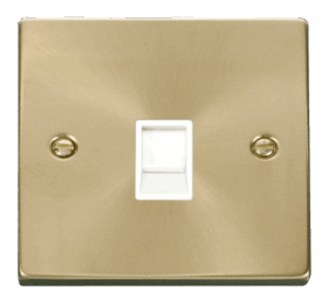 Click Scolmore - Click Deco Single Rj11 Socket (Ireland/Usa) White (VPSB115WH)