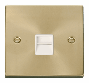 Click Scolmore - Click Deco Single Telephone Socket Outlet Master White (VPSB120WH)