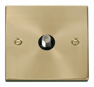 Click Scolmore - Click Deco 1 Gang Satellite Socket Outlet Black (VPSB156BK)
