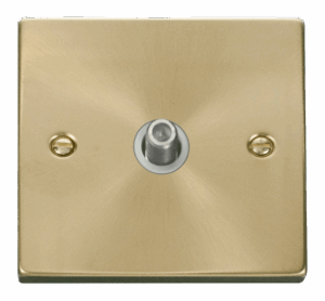 Click Scolmore - Click Deco 1 Gang Satellite Socket Outlet White (VPSB156WH)