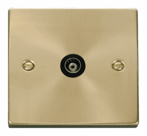 Click Scolmore - Click Deco Single Isolated Coaxial Socket Outlet Black (VPSB158BK)