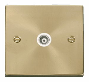Click Scolmore - Click Deco Single Isolated Coaxial Socket Outlet White (VPSB158WH)