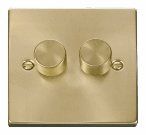 Click Scolmore - Click Deco Vpsb 2Gang 2Way 100W Led Dimmer Switch (VPSB162)