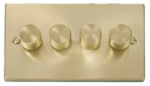 Click Scolmore - Click Deco Vpsb 4Gang 2Way 75W Led Dimmer Switch (VPSB164)