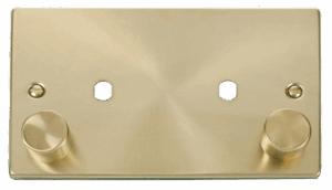 Click Scolmore - Click Deco 2 Gang Plate Twin Aperture (1630W Max) (VPSB186)