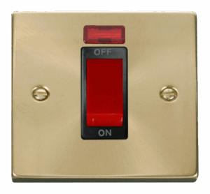 Click Scolmore - Click Deco 1 Gang 45A Dp Switch With Neon Black (VPSB201BK)