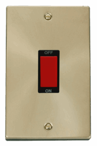 Click Scolmore - Click Deco 2 Gang 45A Dp Switch Black (VPSB202BK)