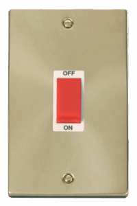 Click Scolmore - Click Deco 2 Gang 45A Dp Switch White (VPSB202WH)