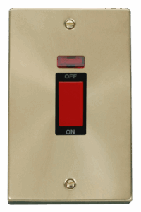 Click Scolmore - Click Deco 2 Gang 45A Dp Switch With Neon Black (VPSB203BK)