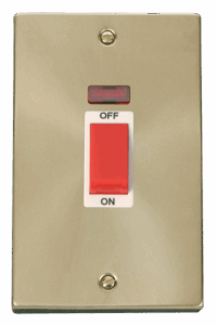 Click Scolmore - Click Deco 2 Gang 45A Dp Switch With Neon White (VPSB203WH)