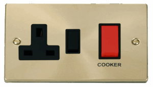 Click Scolmore - Click Deco 45A Dp Switch 13A Switched Socket Black (VPSB204BK)
