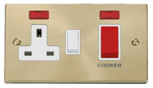 Click Scolmore - Click Deco 45A Dp Switch 13A Switched Socket & Neons (2) White (VPSB205WH)