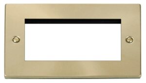 Click Scolmore - Click Deco Double Plate (Quad Media Module Aperture) (VPSB312)