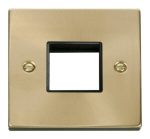 Click Scolmore - Click Deco 1 Gang Plate Twin Aperture Black (VPSB402BK)