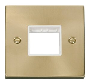 Click Scolmore - Click Deco 1 Gang Plate Twin Aperture White (VPSB402WH)