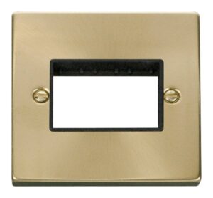 Click Scolmore - Click Deco 1 Gang Plate Triple Aperture Black (VPSB403BK)