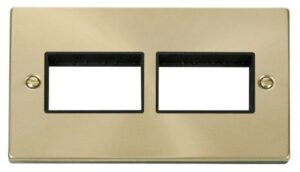 Click Scolmore - Click Deco 2 Gang Plate (3 X 3) Aperture Black (VPSB406BK)