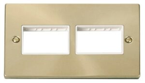 Click Scolmore - Click Deco 2 Gang Plate (3 X 3) Aperture White (VPSB406WH)
