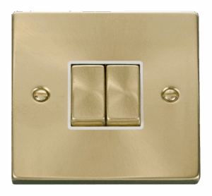 Click Scolmore - Click Deco 2 Gang 2 Way Ingot 10Ax Switch White (VPSB412WH)