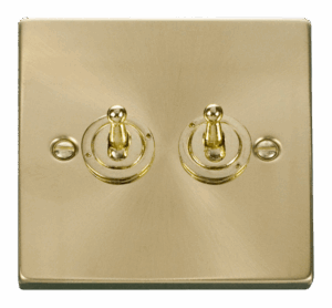 Click Scolmore - Click Deco 2 Gang 2 Way 10Ax Toggle Switch (VPSB422)
