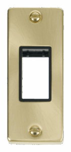 Click Scolmore - Click Deco Single Architrave Plate & Aperture Black (VPSB471BK)