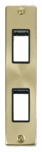 Click Scolmore - Click Deco Double Architrave Plate & Aperture Black (VPSB472BK)