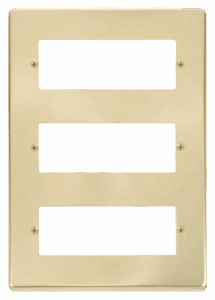 Click Scolmore - Click Deco 18 Minigrid Module Plate Satin Brass (VPSB518)