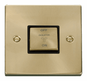 Click Scolmore - Click Deco 10A Ingot 3 Pole Fan Isolation Plate Switch (VPSB520BK)
