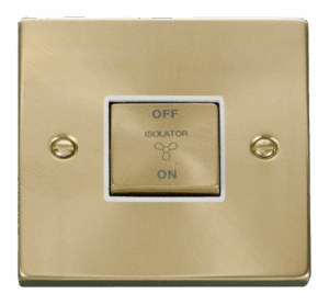 Click Scolmore - Click Deco 10A Ingot 3 Pole Fan Isolation Plate Switch (VPSB520WH)