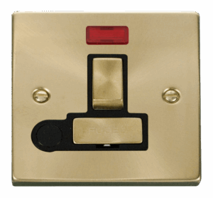 Click Scolmore - Click Deco 13A Fused Ingot Switched Connection Unit With Flex Outlet & Neon Black (VPSB552BK)