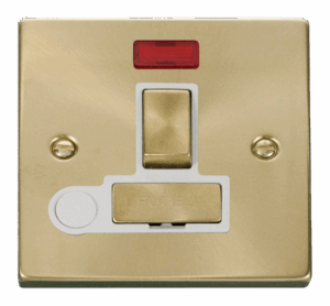 Click Scolmore - Click Deco 13A Fused Ingot Switched Connection Unit With Flex Outlet & Neon White (VPSB552WH)