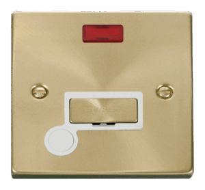 Click Scolmore - Click Deco 13A Fused Ingot Connection Unit With Flex Outlet & Neon White (VPSB553WH)