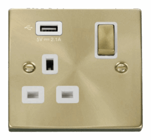 Click Scolmore - Click Deco 1G Skt Usb 2.1A Deco (VPSB571UWH)