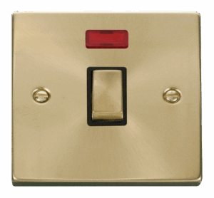Click Scolmore - Click Deco 20A 1 Gang Dp Ingot Switch Neon Black (VPSB723BK)