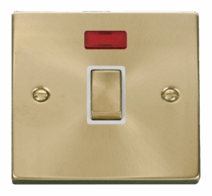 Click Scolmore - Click Deco 20A 1 Gang Dp Ingot Switch Neon White (VPSB723WH)