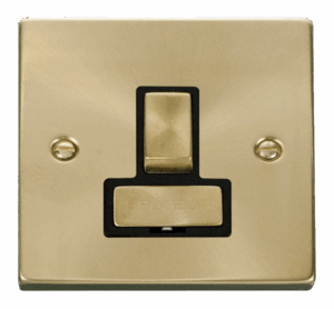 Click Scolmore - Click Deco 13A Fused Ingot Switched Connection Unit Black (VPSB751BK)